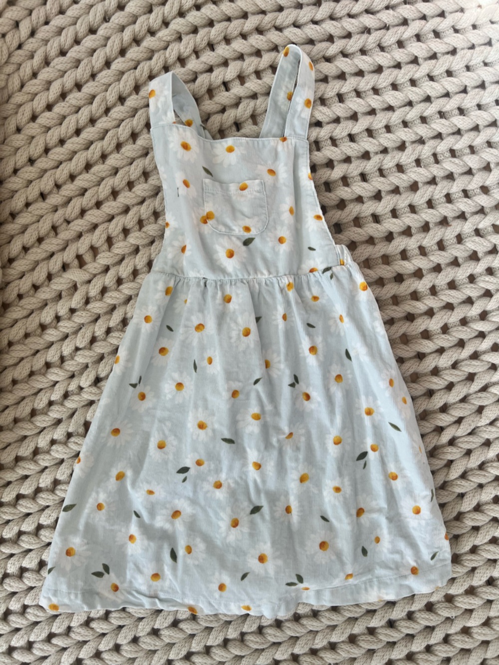 Angel Dear 4t cotton Corduroy Overall Dress with Pocket - Daisy